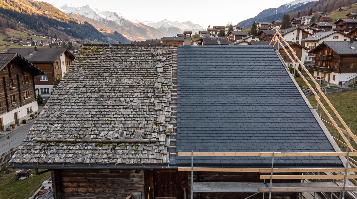 Rénovation de toiture avant/après